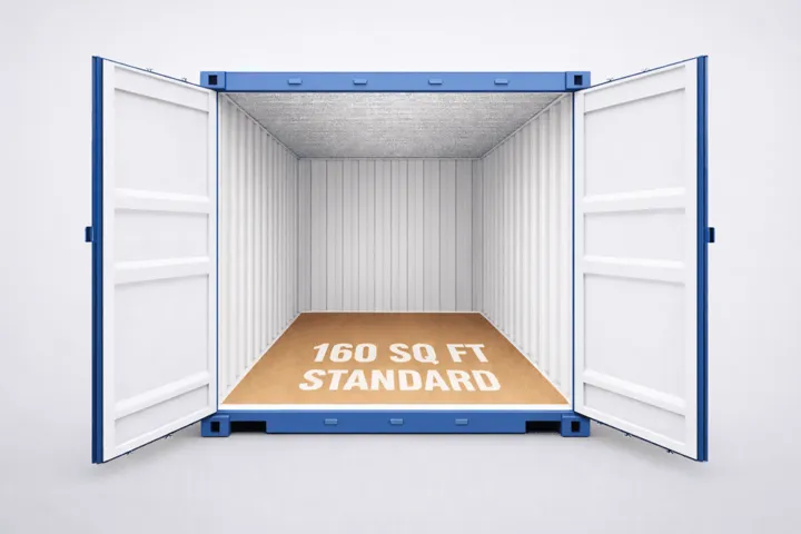 160 sq ft storage unit at Rhino Storage Southwick