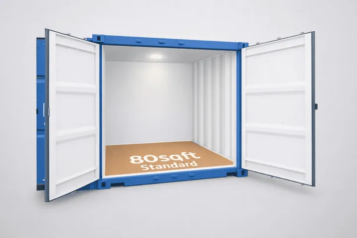 80 sq ft storage unit at Rhino Storage Southwick